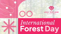 Geometric Shapes Forest Day Facebook Event Cover Image Preview