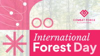 Geometric Shapes Forest Day Facebook Event Cover