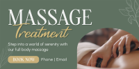 Massage Treatment Wellness Twitter Post