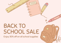 Back to School Sale Postcard