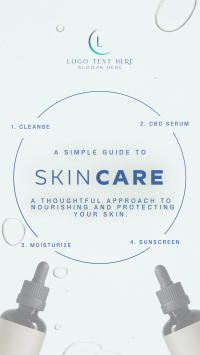 Minimalist Skin Care Routine Facebook Story Design