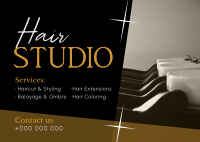 Elegant Hair Salon Postcard