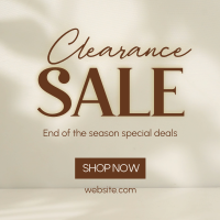 Minimalist Clearance Sale Instagram Post Design