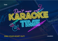 Join Karaoke Time Postcard