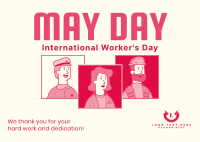 Hey! May Day! Postcard