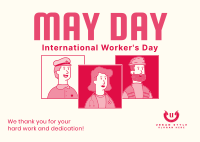 Hey! May Day! Postcard