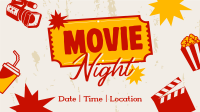 Retro Movie Night Animation