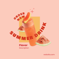 Summer Drink Flavor  Instagram Post