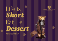 Dessert Life Quote Postcard