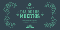 Floral Dia De Los Muertos Twitter Post