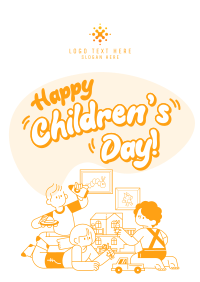 Quirky Children's Day Poster Design