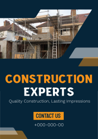 Modern Construction Experts Poster