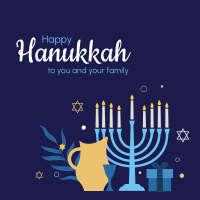 Magical Hanukkah Instagram Post Design