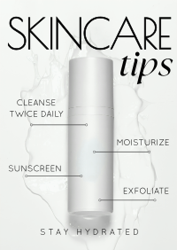 Minimalist Skincare Tips Poster Design