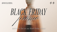 Black Friday Minimalist Promo Facebook Event Cover Design