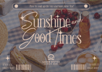 Retro Summer Sunshine Postcard