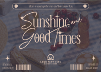 Retro Summer Sunshine Postcard Design