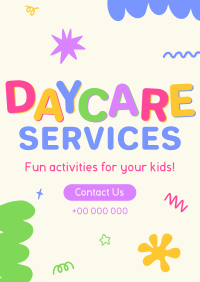 Scribble Shapes Daycare Flyer