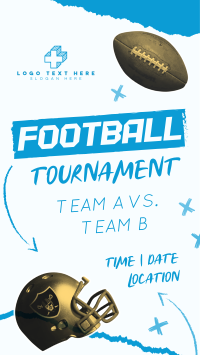 Grunge Football Tournament Facebook Story