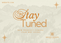 Minimalist Stay Tuned Postcard