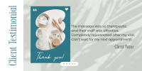 Beauty Spa Testimonial Twitter Post Design