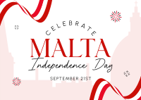 Celebrate Malta Freedom Postcard