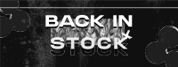 Grunge Back In Stock Facebook Cover Design