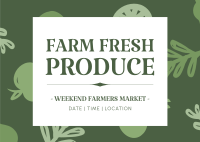 Farm Fresh Produce Postcard