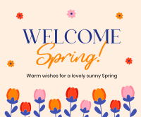 Welcome Spring Greeting Facebook Post