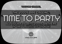 2000s Party Playlist Postcard