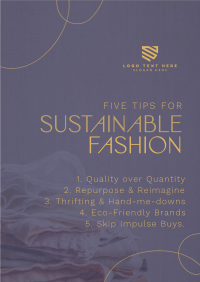 Chic Sustainable Fashion Tips Poster