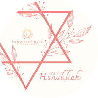 Floral Hanukkah Star Pinterest Profile Picture