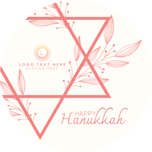 Floral Hanukkah Star Pinterest Profile Picture Image Preview