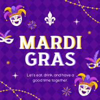 Mardi Gras Masquerade Instagram Post Design