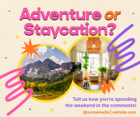 Staycation Weekend Facebook Post