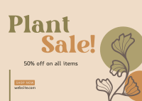 Artistic Plant Sale Postcard
