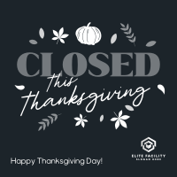 Closed for Thanksgiving Instagram Post Image Preview