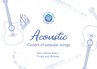 Acoustic Music Covers Postcard