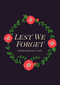 Geometric Poppy Remembrance Day Poster