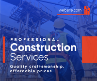 Professional Construction Services Facebook Post