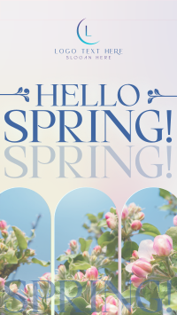 Retro Welcome Spring Facebook Story