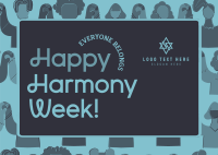 Harmony People Week Postcard