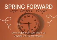 Daylight Saving Begins Postcard