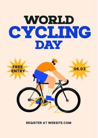 World Bicycle Day Flyer Design