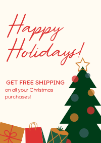 Christmas Free Shipping Flyer