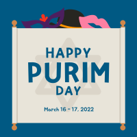 Happy Purim Instagram Post Design