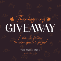 Thanksgiving Day Giveaway Instagram Post