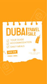 Dubai Travel Destination Facebook Story