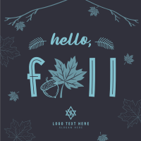 Hello Fall Greeting Instagram Post