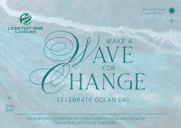 Wave Change Ocean Day Postcard